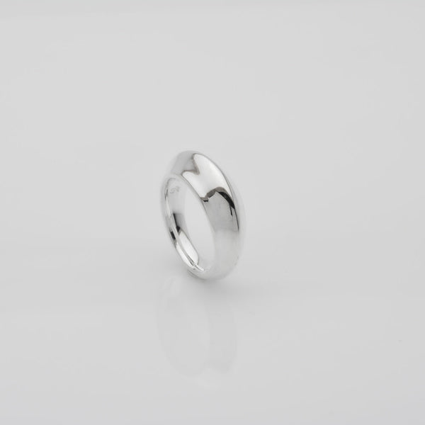 Graceful Beauty of Florence: Handcrafted Sterling Silver Ring with a Dome  Shape and Smooth Lines