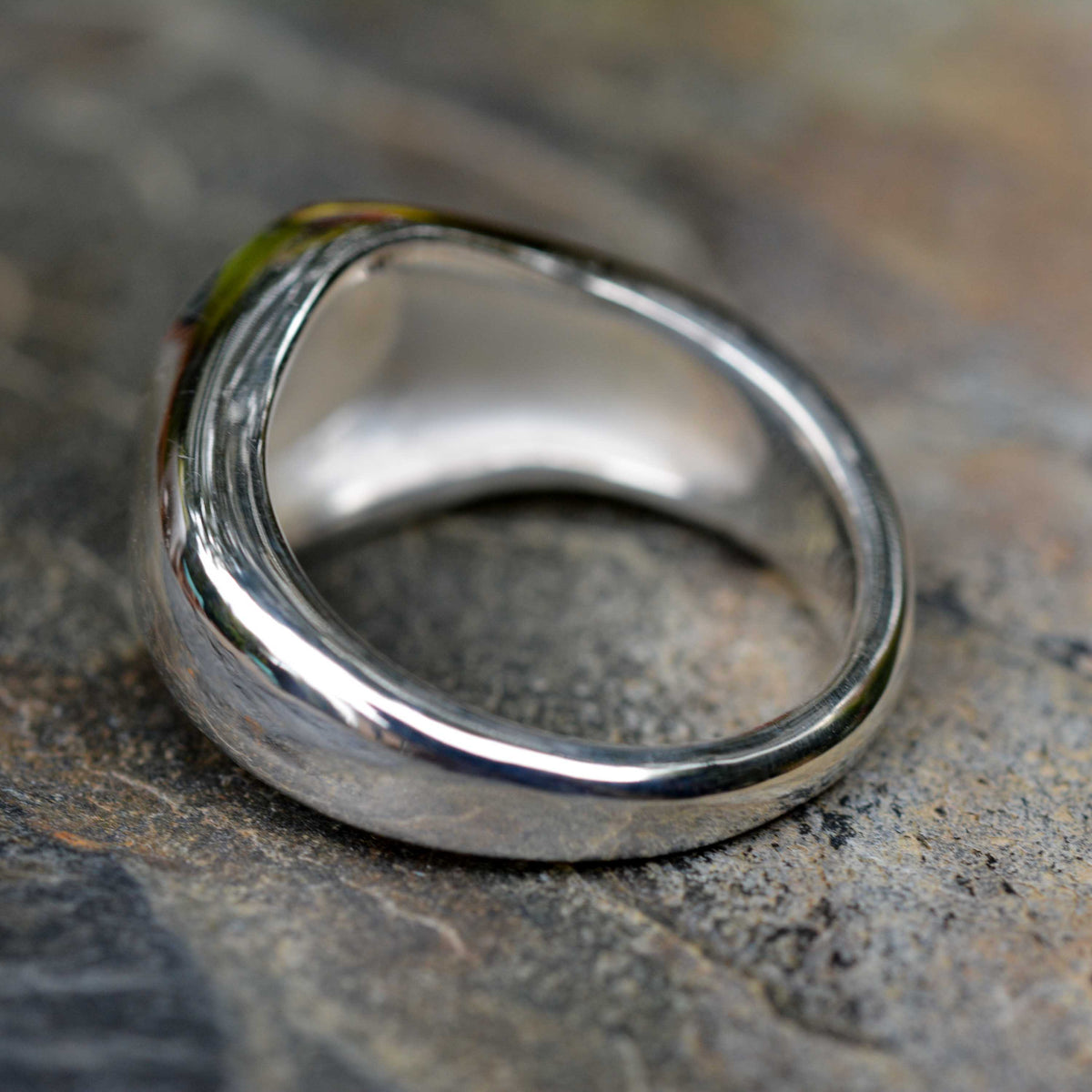 Bold Silver Signet Ring with Red Irish Cross and Coral Inlay ***SPECIAL OFFER*** - Nine Amulets 