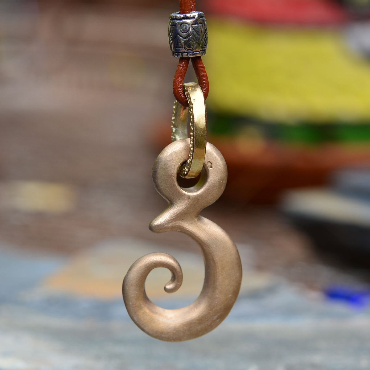 Monkey Pendant in Bronze