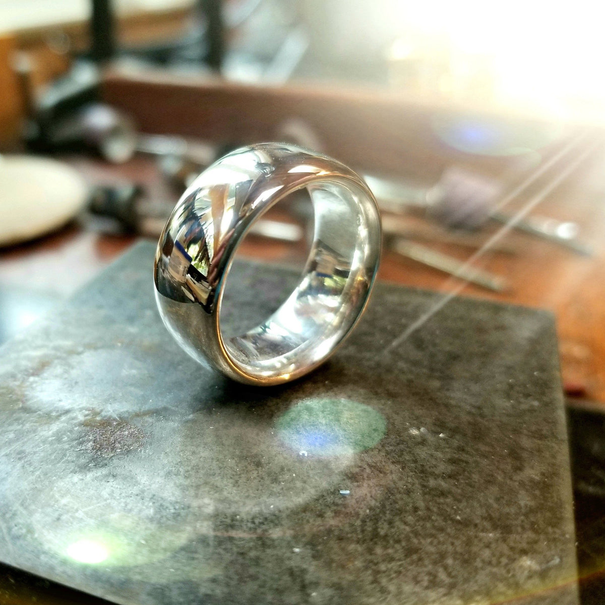 Sterling Silver Full Moon Ring