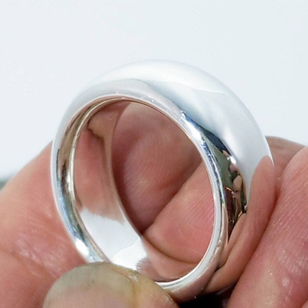 Solid Sterling Silver Super Fat Moon Ring: A Timeless Statement Piece for  the Bold and Brave